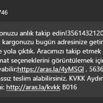Aras Kargo Teslim Etmeme Şikayeti