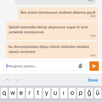 Trendyol Yemek Soğuk Yemek Ve İptal Sorunu