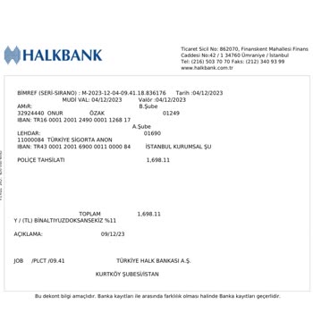 Halkbank İzinsiz Konut Sigortası