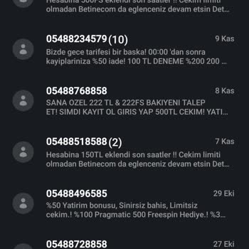 Hepsibahis Bahis Sitelerinden Gelen Mesajlar