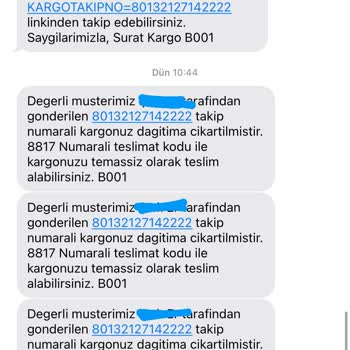 Sürat Kargo Batıkent Mikro Teslim Edilmeyen Ürün