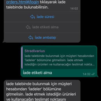 Stradivarius Ürün İadesi Yapılamıyor