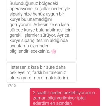 Yemeksepeti 3 Saattir Beklenen Sipariş