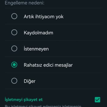 WhatsApp'ta Bir Numaradan Şikayetçiyim Şikayetçiyim