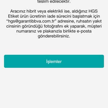 Garanti Bankası HGS Ücret İadesi