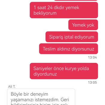 Yemeksepeti Siparişimin Parasını Vermiyor