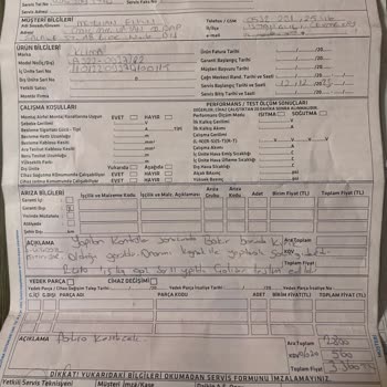 Airfel Klima Servis Hatası