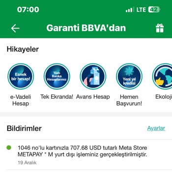 Meta Pay Bilgim Dışı Yapılan Alışveriş