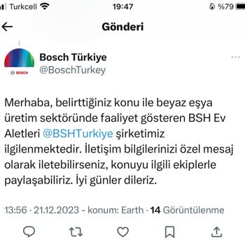 Bosch Siparişin Teslim Edilmemesi