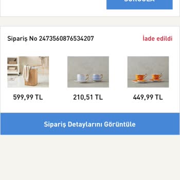 English Home Siparişim Gelmedi İade Gözüküyor