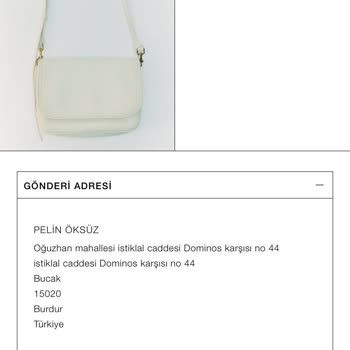 Zara Tarafından Bilinmeyen Sipariş