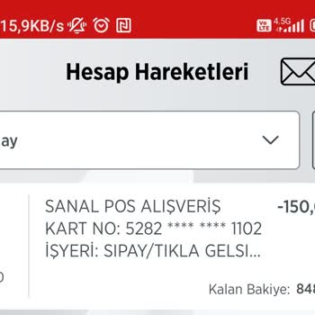 Tıkla Gelsin Uygulaması Ödemesi Alınan Siparişim Gözükmüyor
