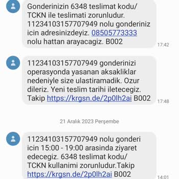Kargomsende Fethiye Dağıtım Merkezinden Şikayetim Var.