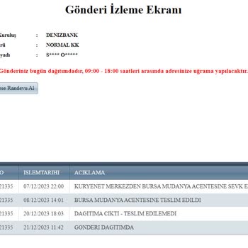 Denizbank Kredi Kartı Teslimatında Yaşanan Gecikme Ve İletişim Sorunları
