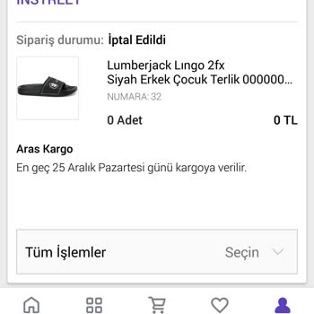 In Street Satın Aldığım Ürünü Sebepsiz İptal Edildi