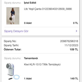 LTB Mağaza Sipariş İptali