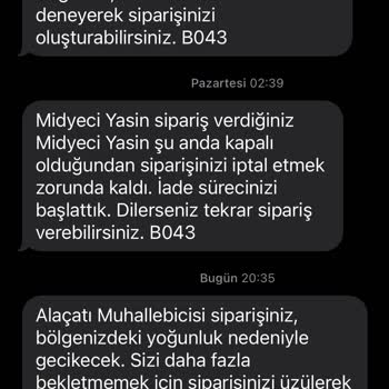 Yemek Sepeti Uygulamasından Söylediğim Her Şey Bekletilip İptal Oluyor