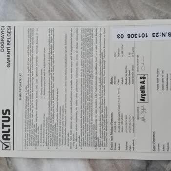 Altus Doğrayıcı Fişe Takılı. Ama Çalışmıyor