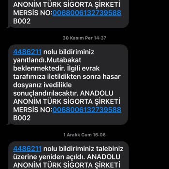 Anadolu Sigorta Pert Aracımın Parası Verilmiyor Pert Aracı Bize Zorla Bırakıyorlar