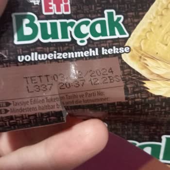 Eti Gıda Ambalajlı Üründe Yabancı Cisim Bulunması