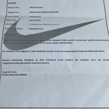 Boyner Garantili Ürün Elimde Patladı