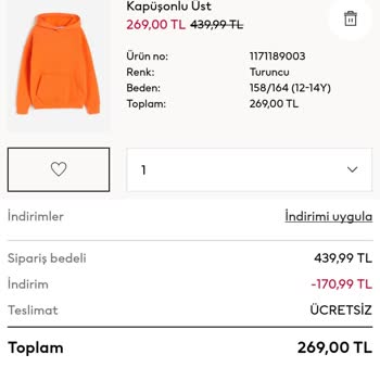 H&M Uygulamasında Ödeme Sonrası Sepette Ürün Kalması Sorunu