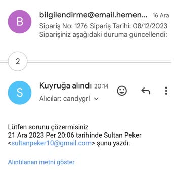 Akakçe Aldığım Ürünler Gelmedi