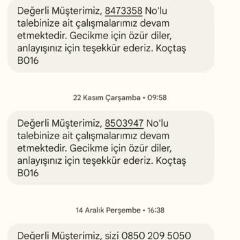 Koçtaş İadeye Verdiğim Ürünümün Para İadesi Yapılmadı