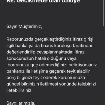 Kredi Kayıt Bürosu Findeks Gecikme Borç Bakiyesi