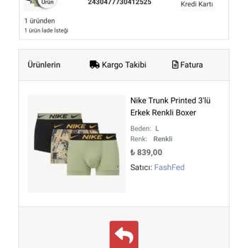 Fashfed Farklı Ürün Gönderiyor İadeyi De Kabul Etmiyor