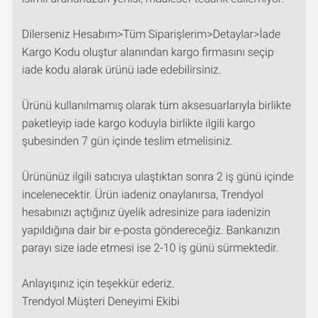 Stradivarius Kusurlu Ürünü Değiştirmiyor