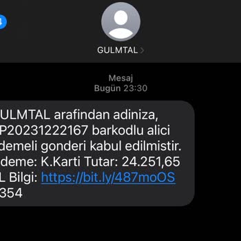 GULMTAL (SMS) Gelen Mesaj