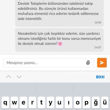 Trendyol Değişim İçin Verilen Sürelere Riayet Etmiyor Değişim Yapmadı.