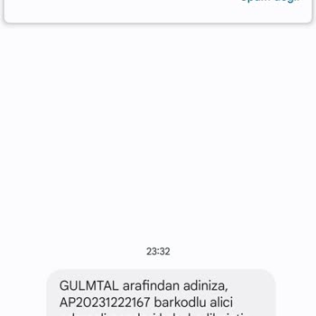 PTT Kargo AP20231222167 Numaralı Alıcı Ödemeli Gönderi