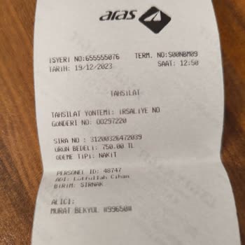 Aras Kargo Hizmet Bedeli Ücreti