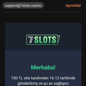 7Slots Hesabıma Beklenen Paranın Geç Yatması
