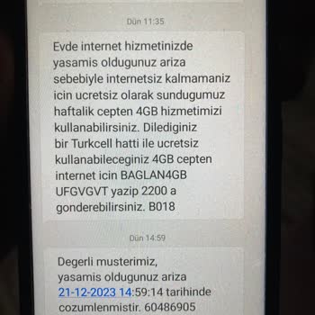 Turkcell Superonline Kusurlu İnternet Hizmeti