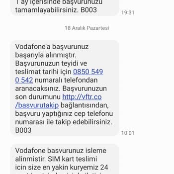 Vodafone Yeni Hat Aldım Gelmiyor