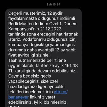 Vodafone Taahhüt Bitimi Fahiş Fiyatlandırma