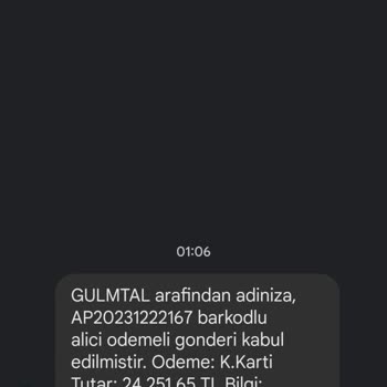 PTT Kargo Bilgim Dışında Kargo Göndermişler