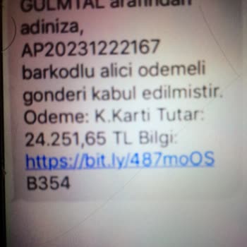 PTT Kargo Sahte Kargo SMS Bilgilendirmesi