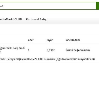 Borusan Lojistik Alınan Ürün İadesi