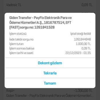 Enpara Yanlış IBAN Gönderimi