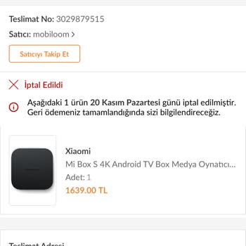 Trendyol Siparişimin Ücreti İade Edilmedi
