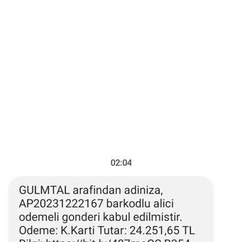 PTT Kargo Sahte Kargo Mesajı