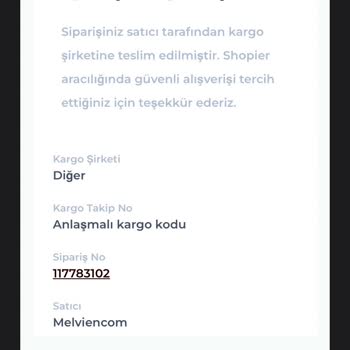 Melvien Shopier'den 11 Gün Önce Aldığım Ürün Kargoda Hala Takip Kodu Atılmadı!