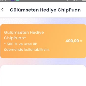 Chippin Verdiği Puanı Kullandırtmıyor Bana!