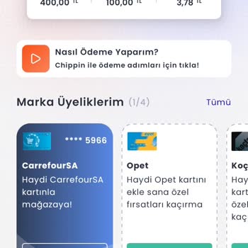 Chippin Verdiği Puanı Kullandırtmıyor Bana!