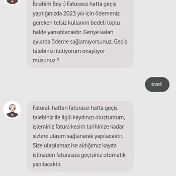 Vodafone Faturalı Dan Faturasız Hata Geçiş