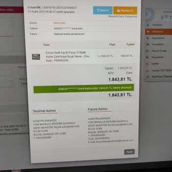 Evium.com Emsan Çatal Kaşık Siparişi Verdim. Ürünü Göndermiyorlar.